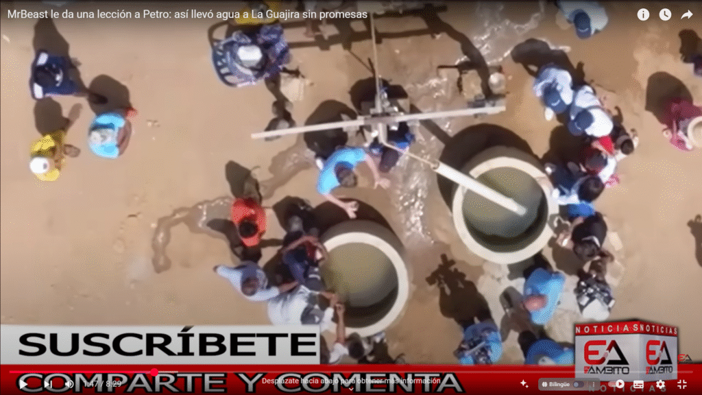 MrBeast brings drinking water to La Guajira and exposes Petro's government.