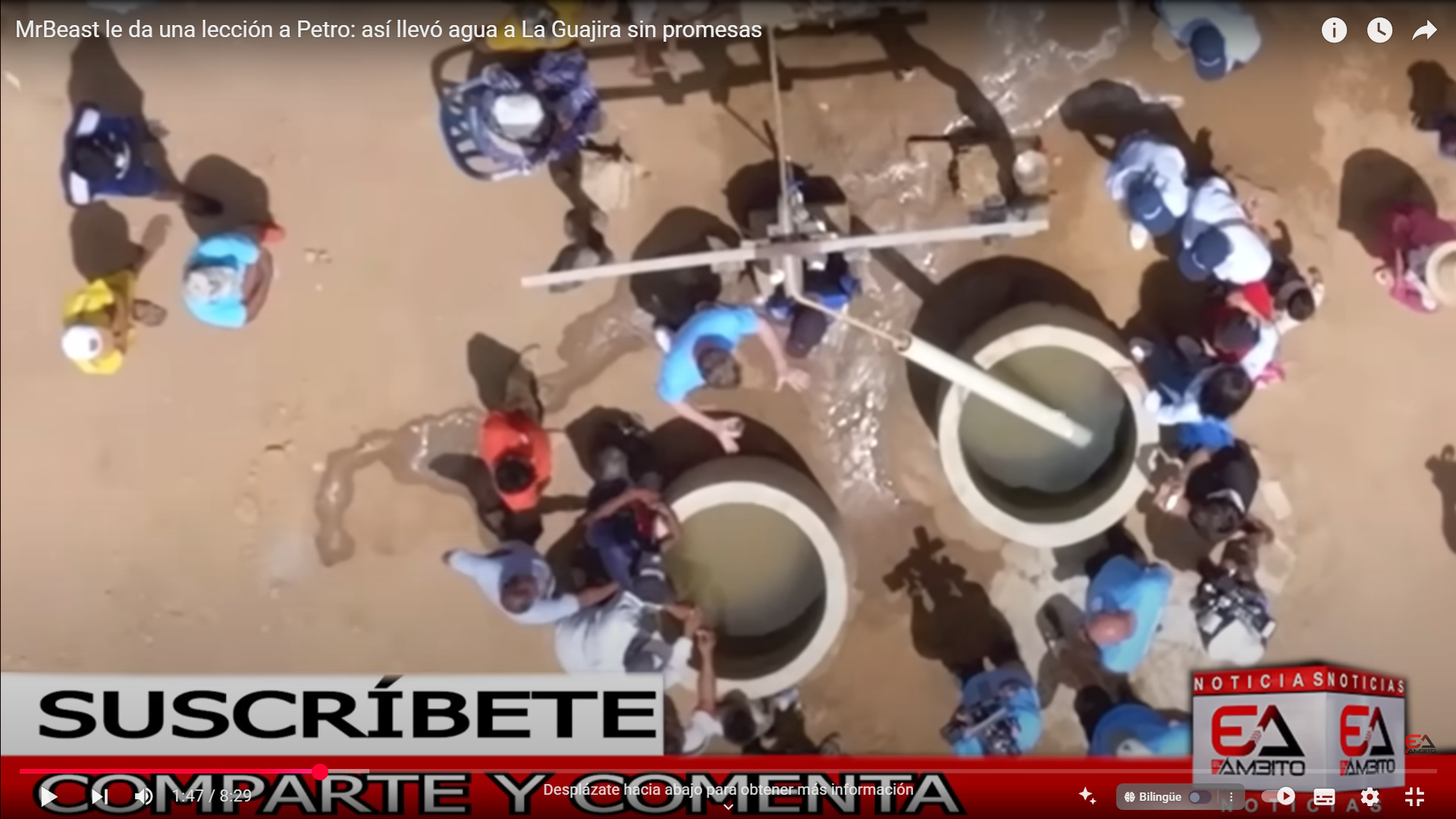 MrBeast brings drinking water to La Guajira and exposes Petro's government.